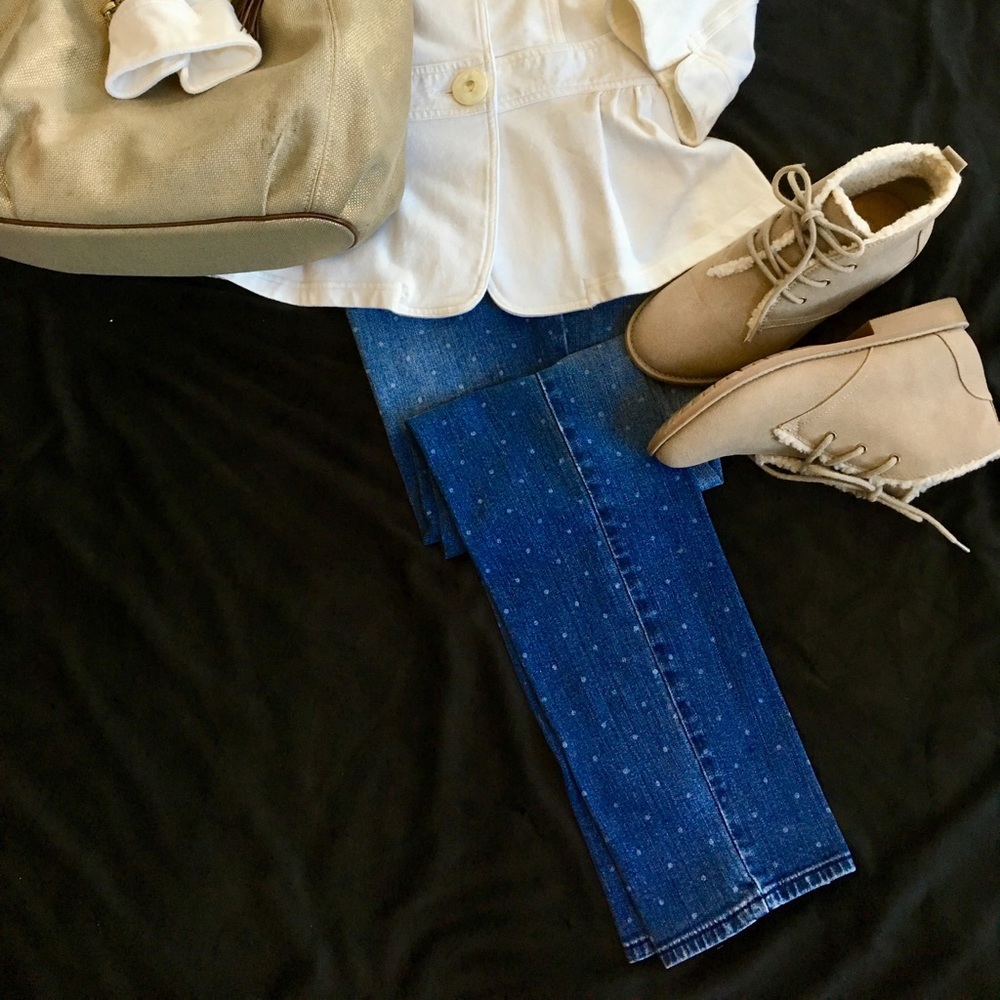 Fun Merona Polka Dot Blue Jeans
